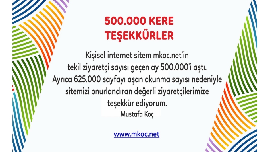 500.000 KERE TEŞEKKÜRLER